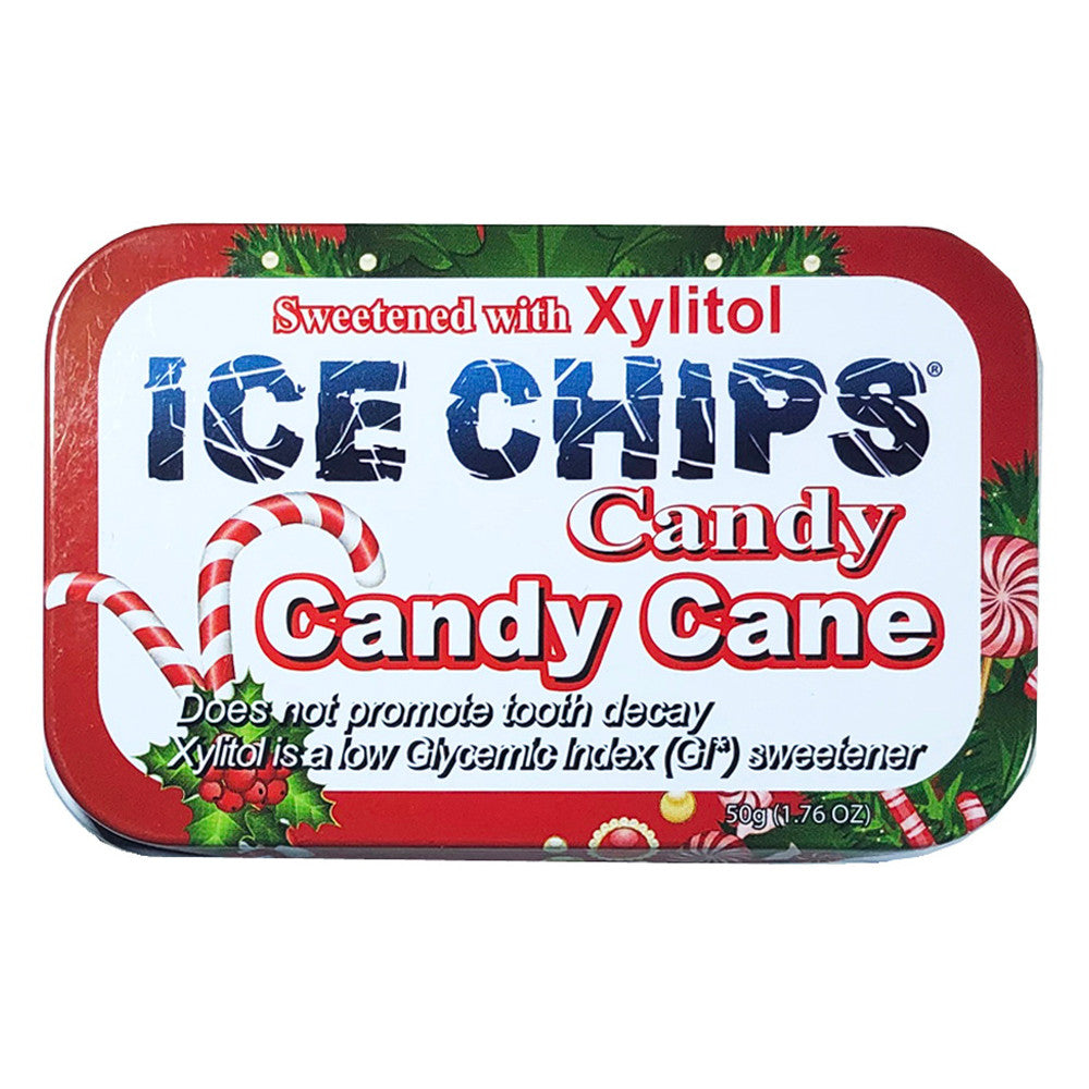 Ice Chips Naturally Sweetened With xylitol Candy Cane, 1.76 Oz